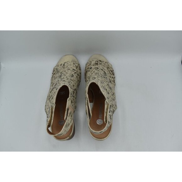 Remonte EU 41 US 9.5 Maryjane 70 Leather Perforated Metallic Heeled Sandals - Picture 10 of 16